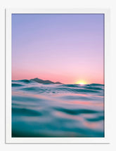 Ocean Glow Horizon Art Print - White