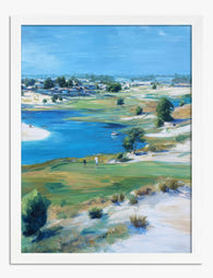 Tranquil Golf Oasis Art Print - White