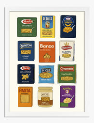 Pantry Essentials Art Print - White