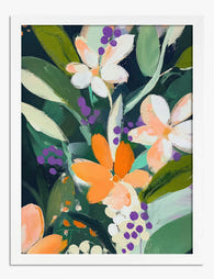 Vibrant Floral Delight Art Print White