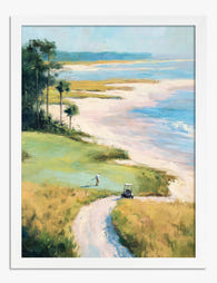 Coastal Golf Escape Art Print - White