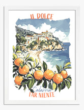 Calabria Citrus Bliss Art Print - White