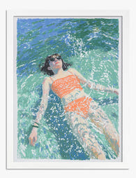 Floating Summer Bliss Art Print White