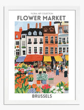 Brussels Flower Vibes Art Print - White