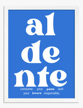 Al Dente Whimsy Art Print - White