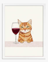 Sassy Ginger & Merlot Moment Art Print White