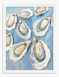Pastel Oyster Shells Art Print - White