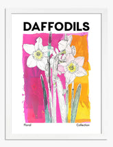 Sunshine Daffodil Bloom Art Print - White