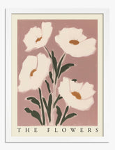 Blush Petal Serenity Art Print White