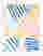Colorblock Stripes Remix Art Print - White