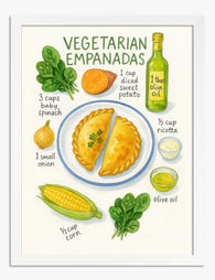 Flavorful Veggie Delights Art Print - White