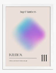 Intuitive Glow 111 Art Print - White