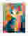 Colorblock Cat Muse Art Print - White