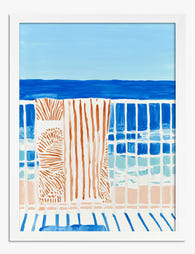 Seaside Stripes Art Print White