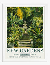 Lush Kew Gardens Escape Art Print - White