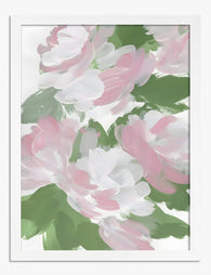 Blush Petals in Bloom Art Print White