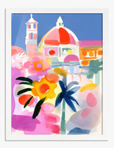 Florence Bloomscape Art Print - White