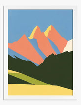 Vibrant Peaks Art Print - White