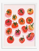 Sun-Kissed Tomatoes Art Print - White