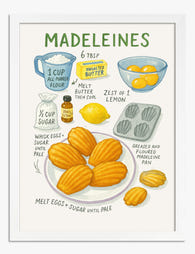 Whimsical Madeleines Art Print White