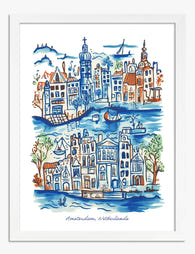 Amsterdam City Vibes Art Print - White