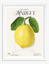 Lemon Delight Art Print White Frame