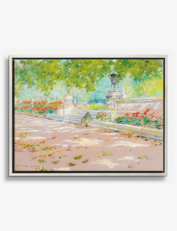 Terrace, Prospect Park by Chase Canvas Print Silver