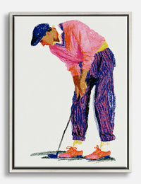 The Putt Canvas Print Silver