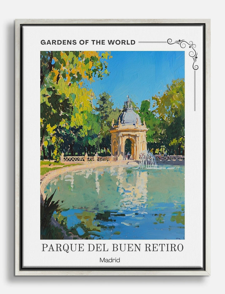 Retiro Serenity Canvas Print Silver