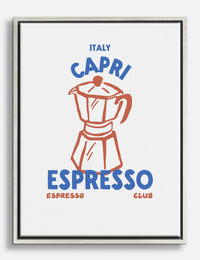 Capri Espresso Vibes Canvas Print Silver