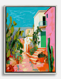 Sunlit Puglia Escape Canvas Print Silver