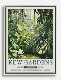 Lush Kew Gardens Canvas Print Silver