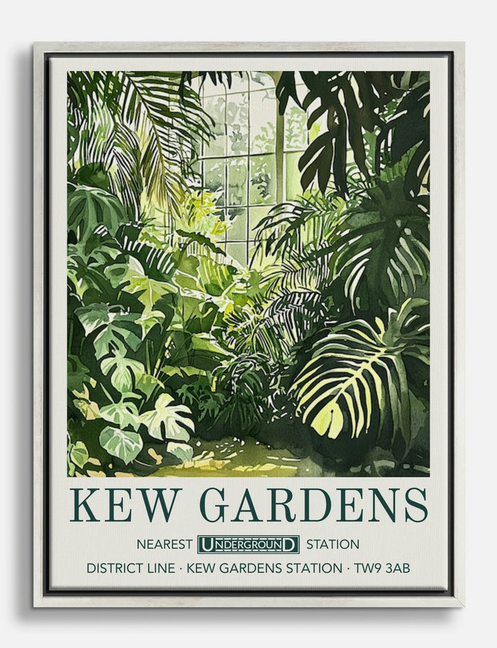 Lush Kew Gardens Canvas Print Silver