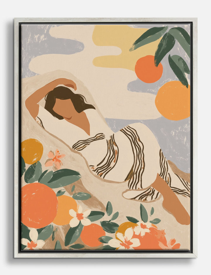 Summer Repose Canvas Print Silver