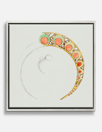 Fouquet Hearth Crescent by Mucha Canvas Print Silver