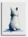 Westie in Watercolor Canvas Print Unframed