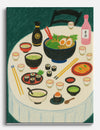 Cozy Japanese Feast Canvas Print Unframed