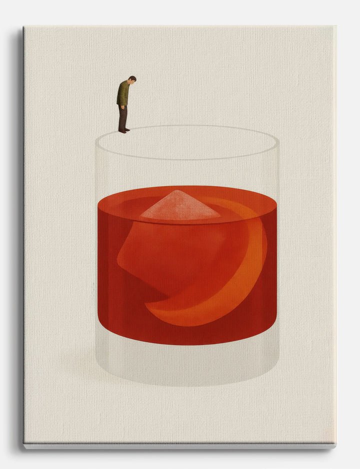 Introspection in a Glass Canvas Print