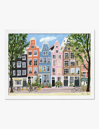 Amsterdam Color Row Art Print White
