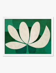 Modern Petal Harmony Art Print White