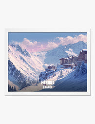 Snowy Méribel Vista Art Print White