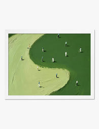 Serene Greens Golf Scene Art Print White