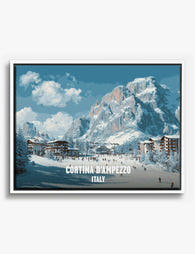 Winter Magic in Cortina Canvas Print White