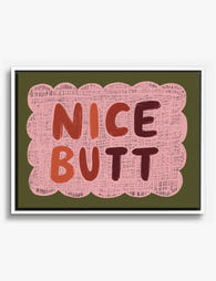 Playful Compliment Typography Canvas Print White