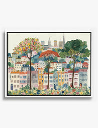 Colorful San Francisco Skyline Canvas Print White