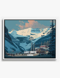 Lake Louise Winter Escape Canvas Print White