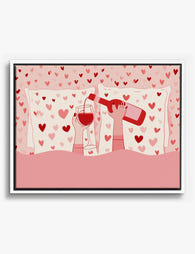 Cozy Heartfelt Evenings Canvas Print White