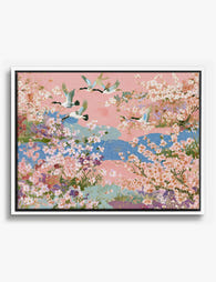 Cherry Blossom Tranquility Canvas Print White