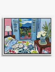 Matisse Inspired Cozy Retreat Canvas Print White