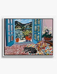 Matisse Inspired Garden View Canvas Print White